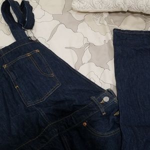 Levis blue denim overalls